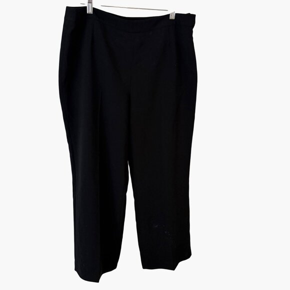 Kasper Size 14 Petite Professional Polyester Dress Classic Stylist Black Pant - Picture 3 of 11